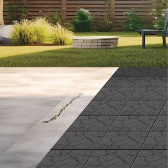 Rubberific 16-in L x 16-in W x 0.75-in H Square Gray Rubber Paver in the Pavers & Stepping Stones department at Lowes.com