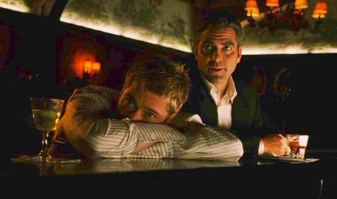 Danny and Rusty | Ocean's Eleven Brad Pitt Movies, Ocean’s Eleven, Oceans Eleven, Oceans 11, Danny Ocean, Wyatt Earp, Andy Garcia, Septième Art, Movie Shots