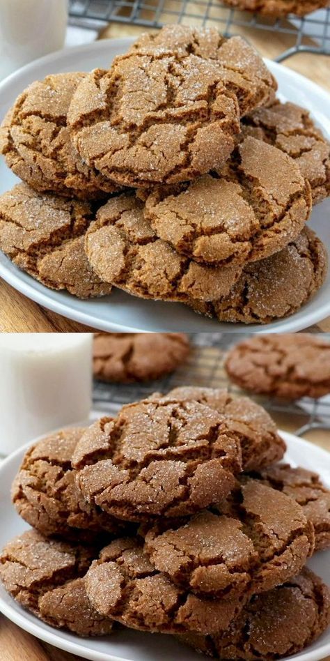 Ginger Snap Cookies Recipe, Ginger Snaps Recipe, Easy Homemade Cookies, Molasses Cookies, Ginger Snap Cookies, Ginger Snap, Ginger Cookies, Cookies Decorated, Biscuit Cookies