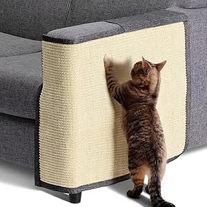 Navaris Cat Scratch Mat - Natural Sisal Furniture Protector Scratching Pad Carpet of Couch, Sofa, Chair Doors And Floors, Sofa Protector, Furniture Scratches, Cat Scratch, Sofa Legs, Natural Sisal, Cat Scratcher, Furniture Protectors, Arm Rest