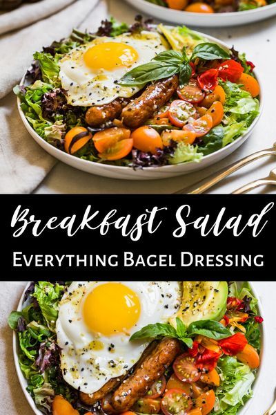 Eggs And Salad Breakfast, E2m Salad Week, Breakfast Salad Vegetarian, Keto Breakfast Salad, Salad For Breakfast Mornings, Rise And Run Recipes, Salad Breakfast Ideas, Breakfast Salad Recipes, Brunch Salad Ideas