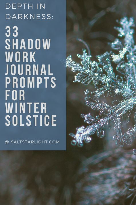 Winter Solstice Spiritual, New Year Shadow Work Prompts, Yule Shadow Work, Witch Winter Solstice, Solstice Journal Prompts, Winter Solstice Reflection, Green Witch Journal Prompts, Wiccan Journal Prompts, New Year Shadow Work