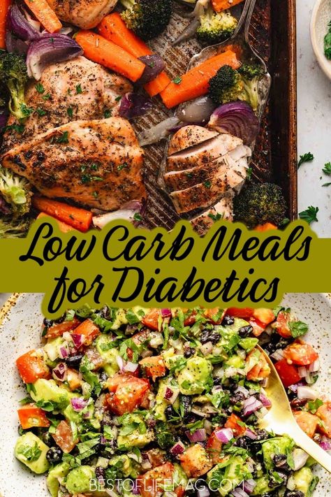 There are easy to make low carb meals for diabetics that are perfect for doing meal prep, making it so easy to stick to your keto meal plan! Low Carb Meals with Ground Beef | Low Carb Meals with Chicken | Keto Meals for Diabetics | Diabetic Keto Recipes | Dinner Recipes for Diabetics | Lunch Recipes for Diabetics | Weight Loss Tips for Diabetics via @amybarseghian Low Carb Food For Diabetics, Low Carb Dinner Meal Plan, Easy Low Carb Meals For Picky Eaters, Easy Dinner Recipes For Two Low Carb, Simple Meals For Diabetics Easy Recipes, Healthy Eating For Diabetics Meal Ideas, Food Recipes For Diabetics Meals, Low Carb Meal Prep Dinner Ideas, Chicken Recipes For Diabetics Healthy