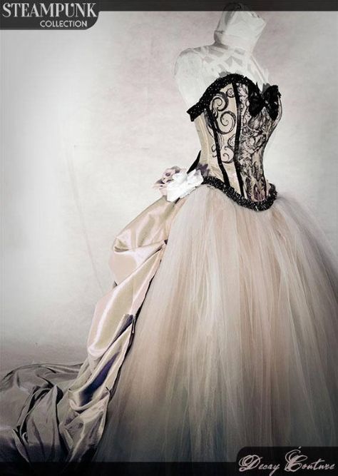 Punk Wedding Dresses, Steampunk Wedding Gown, White Steampunk, Victorian Steampunk Wedding, Steampunk Wedding Dress, Punk Wedding, Pirate Wedding, Biker Wedding, Cat Wedding