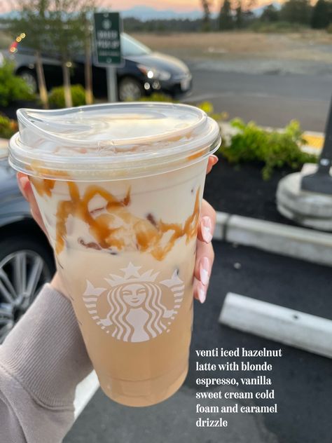 Starbucks Drinks That Taste Like Fall, Starbucks Drinks Blonde Espresso, Blonde Starbucks Drinks, Blonde Coffee Starbucks, Blonde Roast Starbucks Coffee Recipes, Sweet Iced Coffee Starbucks Order, Starbucks Hazelnut Iced Coffee, Trenta Starbucks Drinks, Ice Coffee From Starbucks