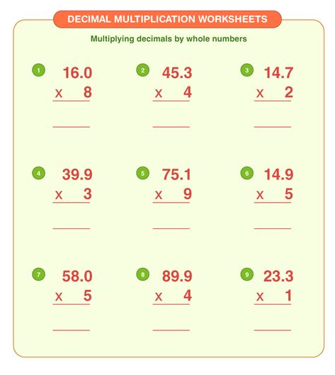 Decimal Multiplication Worksheets | Download Free Printables For Kids Multiplication Of Decimals, Grade 4 Worksheets, Decimal Multiplication, Decimal Numbers, Place Value With Decimals, Free Printables For Kids, Multiplying Decimals, Dividing Decimals, Decimals Worksheets