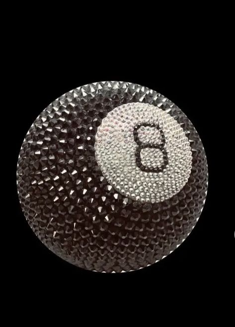 Mirrorball Black Background, 8 Ball Background, Eight Ball Wallpaper, 8ball Aesthetic, Junk Wallpaper, 8 Ball Wallpaper, 8 Ball Aesthetic, Round Pfp, Ball Aesthetic