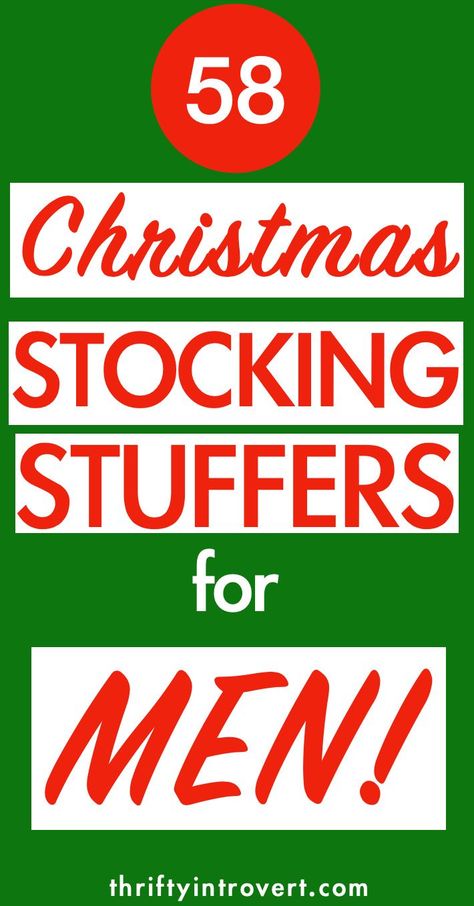 Need stocking stuffer ideas for your husband, boyfriend, dad, or grandpa? Look no further! Here are 58 excellent stocking stuffers for men that they'll LOVE. #christmasgiftideas #stockingstuffers #stockingstufferideas Cheap Stocking Stuffers For Men, Cheap Stocking Stuffer Ideas, Stocking Stuffer Ideas For Men, Sticking Stuffers, Budget Christmas Gifts, Cheap Stocking Stuffers, Stocking Stuffers For Adults, Budget Christmas, Stocking Ideas