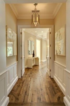 Love the cream walls. Powell Buff by Benjamin Moore and the floors Entrance Way, Hallway Wall, Cream Walls, 아파트 인테리어, Design Del Prodotto, Style At Home, Home N Decor, Design Case, My New Room