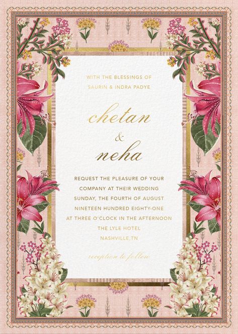 Wedding Card Design Indian, Indian Wedding Invitation Card Design, Digital Invitations Wedding, Indian Wedding Invitation Cards, Indian Wedding Cards, Anita Dongre, Wedding Invitation Card Design, Wedding Invitations Online, Paperless Post