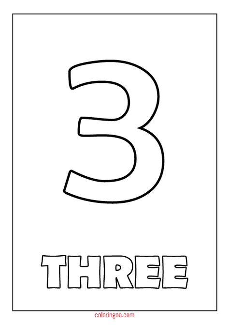 Printable Number 3 (Three) Coloring Page (PDF) for Kids 3 Printable Number, Number 3 Art Preschool, Number 3 Activities For Preschool Crafts, Number 3 Activities For Toddlers, Number 3 Crafts For Toddlers, Number 3 Crafts For Preschool, Number 3 Activities For Preschool, Number 3 Worksheet Preschool, Number 3 Coloring Page