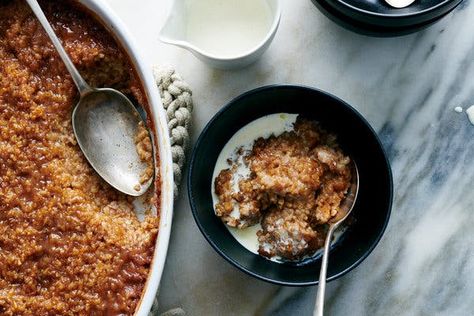 Spiced Irish Oatmeal With Cream and Crunchy Sugar Recipe Irish Oatmeal, Demerara Sugar, Melissa Clark, Nyt Cooking, What's For Breakfast, Baked Oats, No Sugar Foods, Heavy Cream, Brunch Recipes