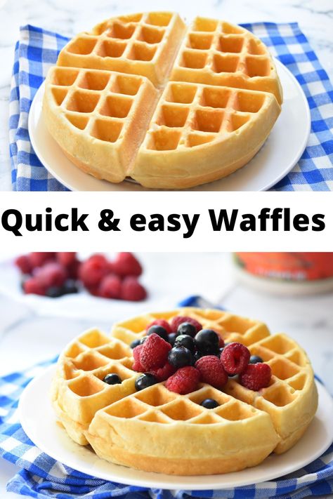 Easy Waffle Recipe From Scratch, How To Make Waffles From Pancake, How To Make Homemade Waffles, Waffles From Scratch Easy, Light Waffle Recipe, Quick And Easy Waffle Recipe, Homemade Waffles From Scratch, Wafels Recipe Easy, Easy Waffles From Scratch