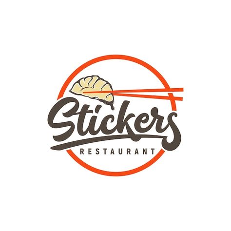 Food Company Logo, Graphic Designer Studio, Cooking Logo, Classic Restaurant, Logo Branding Design, Pot Stickers, Desain Buklet, Restaurant Logo, Lets Talk