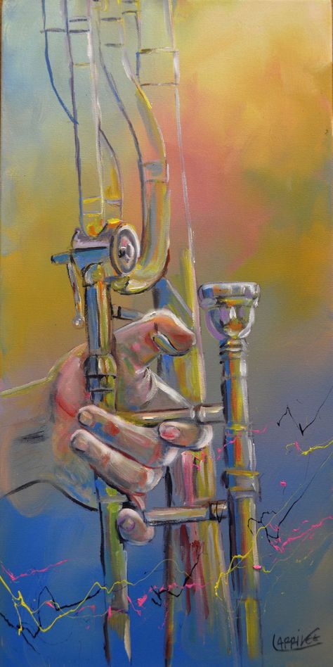 Trombone Art, Instruments Art, Jazz Art, Music Painting, Music Backgrounds, Musical Art, Music Artwork, Music Wallpaper, Trombone