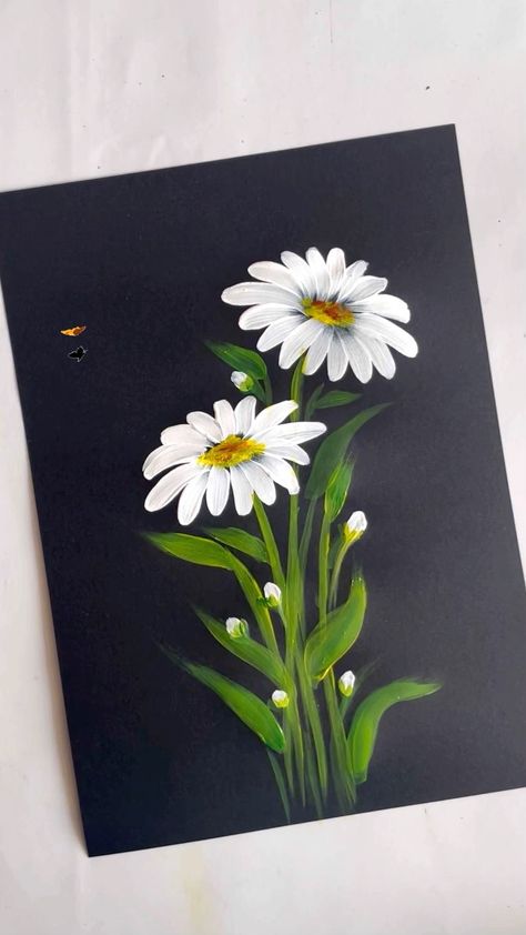 thearticraftfactory on Instagram: Such a soothing song this is💕 . Acrylic painting classes! DM or WhatsApp at +91-9174061109, if interested to enroll 💞 . . . . Original… Painting Ideas Flowers Acrylic, Flower Painting Canvas Acrylic, Mini Canvas Ideas, Painting Flowers Acrylic, Abstract Flower Painting Acrylic, Flower Canvas Painting, Blackboard Background, Decorative Painting Patterns, Floral Paintings Acrylic