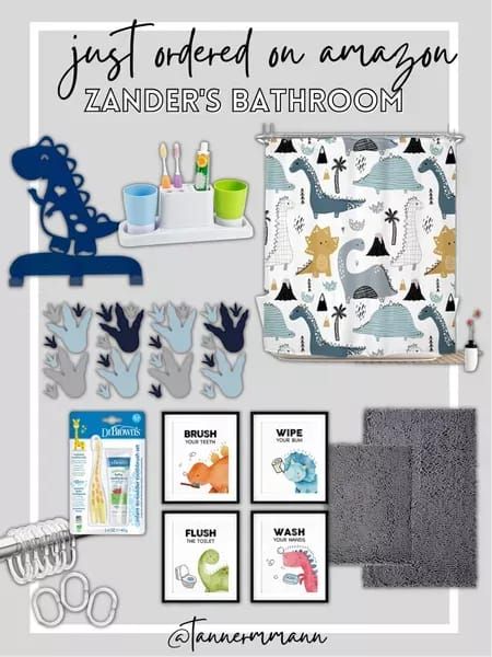 Dino Bathroom Ideas, Dinosaur Bathroom Decor, Boys Bathroom Ideas Toddler, Toddler Bathroom Ideas Boys, Baby Boy Bathroom Ideas, Boys Bathroom Ideas Kid Decor, Toddler Boy Bathroom Ideas, Dinosaur Bathroom Ideas, Toddler Boy Bathroom