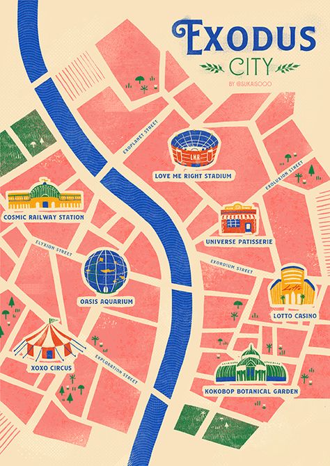 Maps Illustration Design, City Maps Illustration, Parking Plan, Map Brochures, Map Projects, Infographic Map, Karten Design, City Illustration, Trik Fotografi