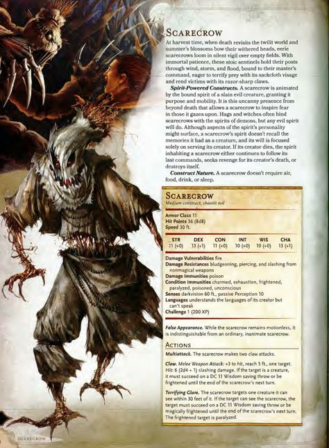 Scarecrow 5e Monster Manual, Dnd Stats, Dragons 5e, Dungeons And Dragons Memes, Dungeon Master's Guide, Dnd Classes, Dnd Races, Dungeons And Dragons 5e, Dungeons And Dragons Classes