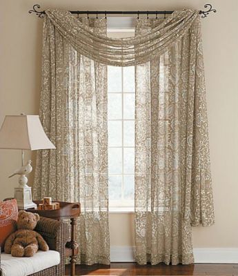 Oh I love these Classic Curtains Classy, No Curtains, Dining Room Drapes, Cottage Curtains, Classic Curtains, Lace Curtain Panels, Curtain Decoration, Window Curtains Living Room, Brown Curtains