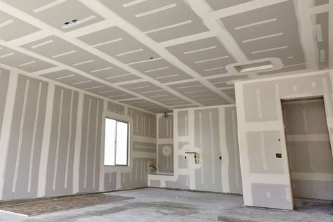 Drywall Material Calculator - Plus Joint Compound, Tape, & Screws Ceiling Texture Types, Drywall Finishing, Drywall Installation, Ceiling Texture, Drywall Repair, Building Process, Basement Bedrooms, Jacksonville Florida, New Home Construction