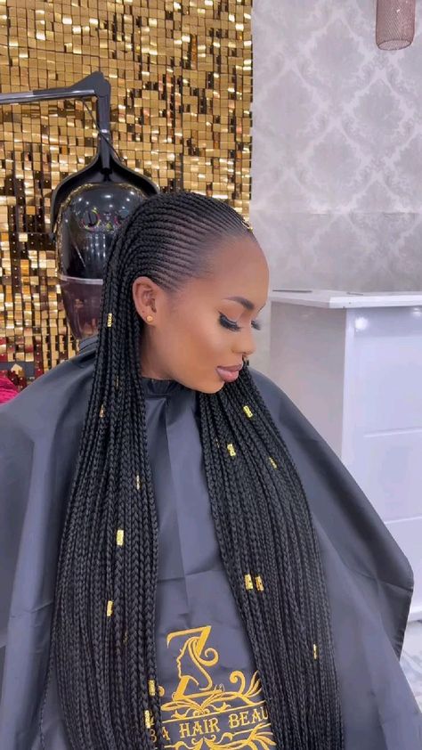 Back Cornrows Braids, All Back Cornrows, Cornrows Natural Hair, Hairstyles Girl, Bob Braids Hairstyles, Sleek Ponytail Hairstyles, Goddess Braids Hairstyles, Single Braids, Box Braids Hairstyles For Black Women