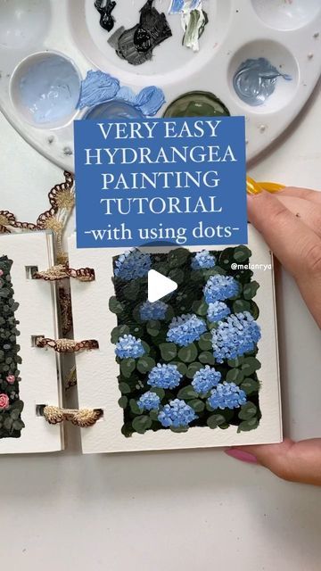 How To Paint Hydrangeas Acrylic Step By Step, Hydrangea Art Drawing, Diy Hydrangea Painting, Acrylic Painting Of Hydrangeas, Gouache Hydrangea, How To Paint Hydrangeas Step By Step, How To Draw A Hydrangea Step By Step, How To Paint Hydrangeas Easy, How To Paint A Hydrangea