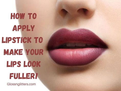 Make Lips Look Fuller, Apply Lipstick, Lips Makeup, How To Apply Lipstick, Makeup Tricks, About Makeup, Japan News, Lip Makeup, Makeup Tips