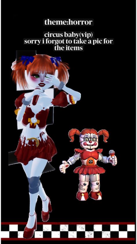 #fnaf #dresstoimpress Circus Baby, Dress To Impress, Take That