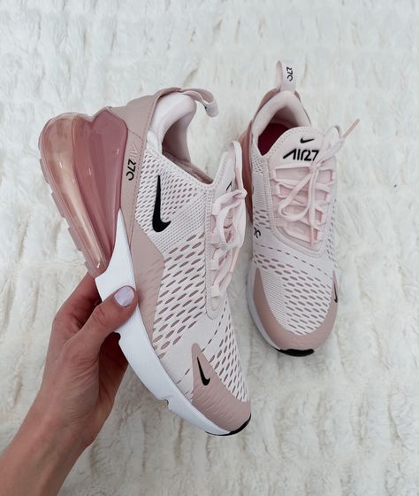 Pink Nike Air Max 270, Pink Nike Air Max, Cute Running Shoes, Pink Nike Air, Womens Nike Air Max 270, Nike Air Max Pink, Air 270, Nike 270, Pink Nike Shoes