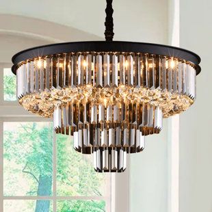 Round Crystal Chandelier, 12 Light Chandelier, Tiered Chandelier, Crystal Chandelier Lighting, Vintage Industrial Style, Modern Crystal Chandelier, Bubble Chandelier, Market Ideas, Light Crystal