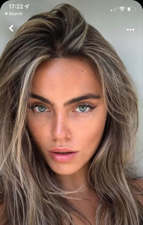 Brown Hair With Blonde Face Framing, Framing Blonde Highlights, Ash Dark Blonde Hair, Ash Blonde Highlights On Brown Hair, Brown With Ash Blonde Highlights, Hair Ideas Balayage, Blonde Brown Hair, Ashy Balayage, Brown Hair Ideas