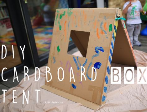 Cardboard Tent, Cardboard Shelter, Cardboard Structures, Camping Dramatic Play, Sensory Area, Camping Week, Camping In A Tent, Cardboard Play, Cardboard Creations