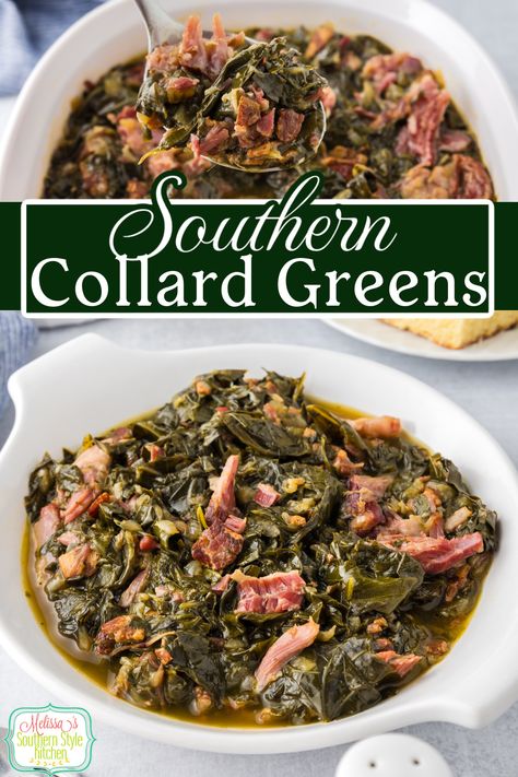 Collard Greens Recipe Soul Food, Easy Collard Greens Recipe, Greens Recipe Soul Food, Southern Collard Greens, Southern Greens, Collard Greens Recipe, Southern Recipes Soul Food, Collard Greens, Southern Cooking