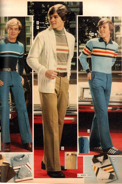 Boys Dressing Badly: 1978 Montgomery Ward Junior Fashions - Flashbak 70s Outfits Men, 1970s Mens Fashion, 70s Boys, 70s Fashion Men, Western Outfits Men, Young Mens Fashion, 70s Men, Outfits 70s, 70s Inspired Fashion