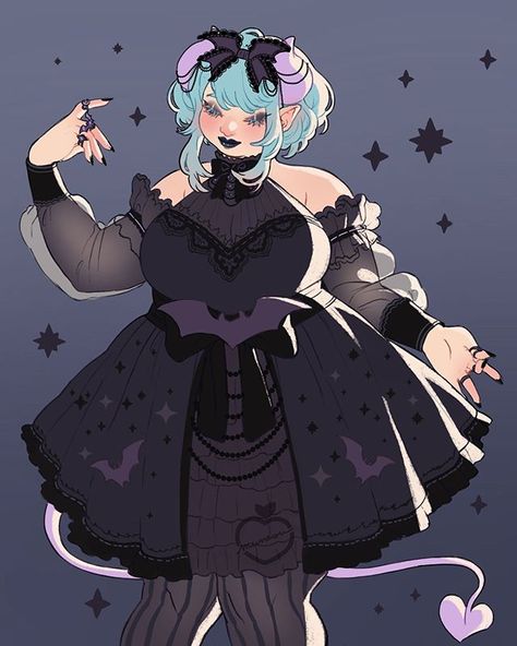 🍑🔥Keishla 🔥🍑 (@munrou_) • Instagram photos and videos Chubby Goth Girl, Chubby Oc Art, Chubby Female Character Art, Outfits To Draw, Chubby Goth, Gothic Girl Art, Chubby Girl Outfits, Gothic Drawings, Witch Drawing