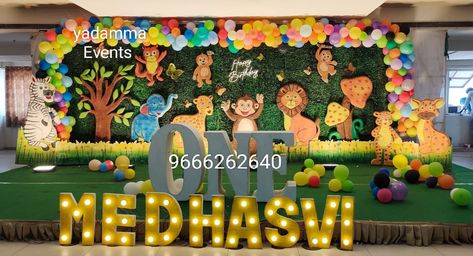 Birthday decorations at Hyderabad call or What's up 9666262640 , 9492752146 #birthdaydecorations #birthdaytheme #birthdaygirl #birthdayparty #birthdaycelebration #birthdayparties #low budget #low prices available https://youtube.com/c/BirthdayDecorationsInHyderabad https://www.facebook.com/birthdaydecoratorsinhydgoogle/ Birthday Stage Decoration Ideas, Jungle Theme Birthday Decoration, Jungle Theme Decoration Ideas, Birthday Party Paper Decorations, Birthday Decors, Jungle Theme Decorations, Naming Ceremony Decoration, Bday Decor, Birthday Theme Decoration