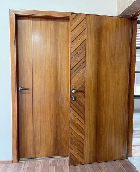 #laminatedoor #hdbdoor  #aluminiumdoor #door   #interiordesign #architecture #house Flush Door Design Modern Veneer, Veneer Door Design Bedrooms, Flush Doors Design Modern, Veneer Doors, Wooden Wardrobe Design, Door And Window Design, House Front Door Design, Flush Door Design, House Main Door Design