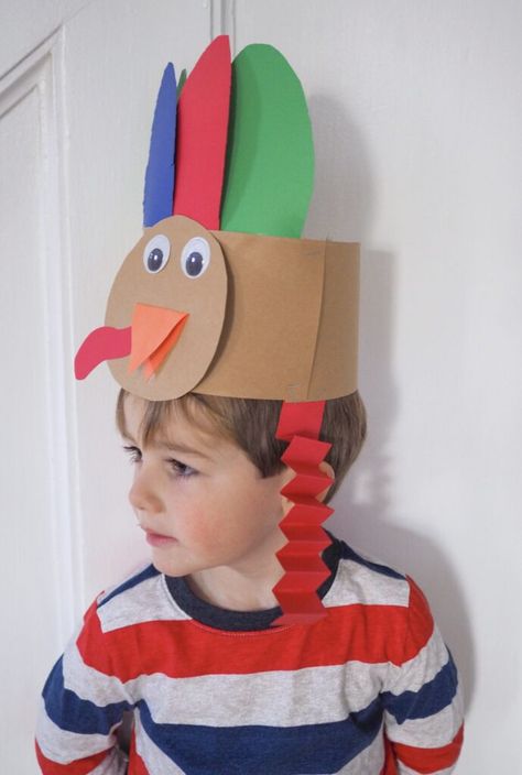 Thanksgiving Crafts For Preschoolers, Preschool Turkey, Thanksgiving Craft Ideas, Thanksgiving Hat, Crafts Thanksgiving, Thanksgiving Crafts Preschool, Turkey Hat, Easy Thanksgiving Crafts, Crafts For Preschoolers