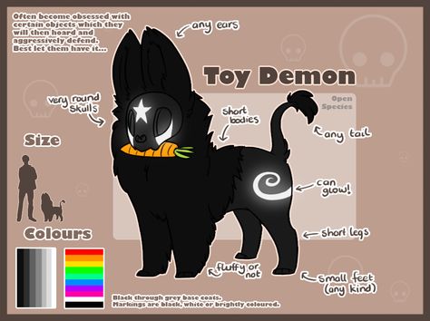 Toy Demon Species Ref OPEN SPECIES by AbwettarAdopt on DeviantArt Demon Species, Oc Ref Sheet, Open Species, Ref Sheet, Cute Fantasy Creatures, Creature Drawings, Mythical Creatures Art, Creature Concept Art, Cute Animal Drawings