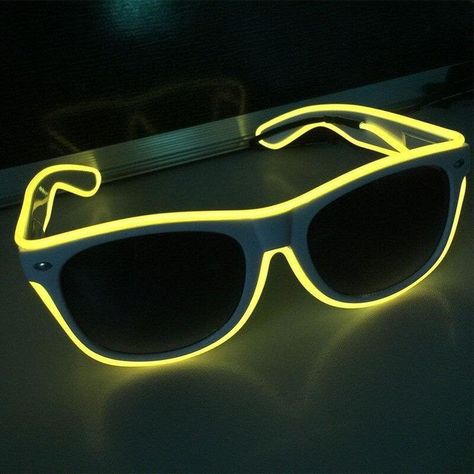 Light Up Party, Glowing Glasses, Led Glasses, Led Party, Rave Costumes, Funny Glasses, El Wire, Party Sunglasses, Up Party