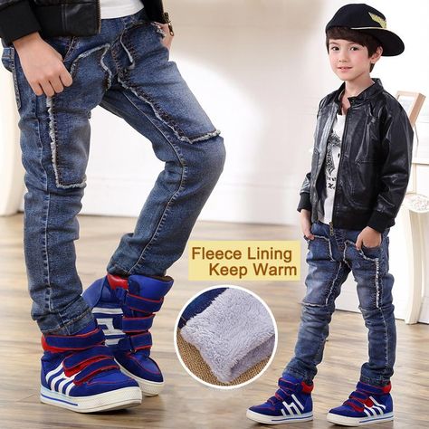 Boys Thick Fleece Jeans Sizes 4T-11 Boys! $22.99 Ships FREE! Pants Ripped, Elegant Fashion Outfits, Boy Jeans, Karaoke Party, Baby Jeans, Patterned Jeans, Stylish Jeans, Jumpsuit Elegant, Winter Light