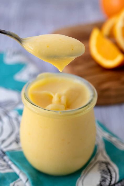 Orange Curd Recipe, Orange Custard, Filling For Cakes, Easy Lemon Curd, Orange Curd, Lemon Curd Recipe, Curd Recipe, Cake Fillings, Orange Recipes