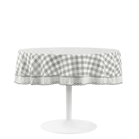 Macrame Round, Buffalo Check Tablecloth, Round Tablecloths, Small Accent Tables, Dinner Table Setting, Vinyl Tablecloth, Buffalo Check Plaid, Tablecloth Fabric, The Buffalo