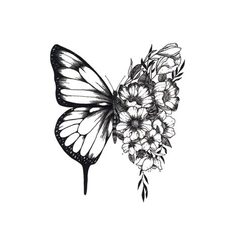 Butterfly With Flowers, Tattoo Posters, Tato Henna, Inspiration Tattoos, Shoulder Tattoos For Women, Butterfly Tattoo Designs, Tattoos For Daughters, Dope Tattoos, Simplistic Tattoos