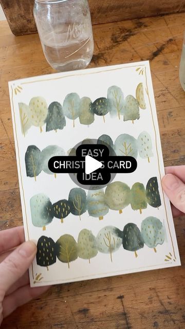 Sarah Cray Watercolor, Xmas Cards Diy, Watercolor Christmas Cards Diy, Diy Watercolor Cards, Watercolor Holiday Cards, Christmas Card Tutorials, Painted Christmas Cards, Simple Christmas Cards, Christmas Card Art