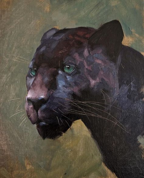 Panther Painting, Black Panther Painting, Panther Watercolor, Panther Acrylic Painting, Panther Fantasy Art Animal, Leopard Oil Painting, Big Cats Art, Animals Artwork, African Animals