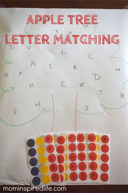 Apple Alphabet Activities, Apple Alphabet, Alphabet Activity, Tree Study, Abc Activities, Preschool Literacy, Apple Theme, Letter Matching, Letter Activities