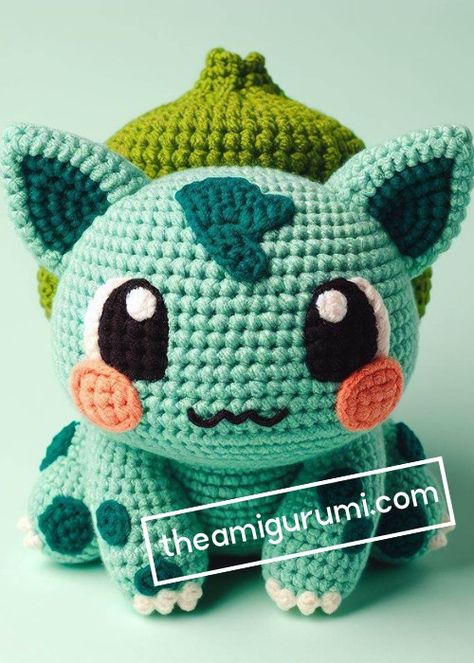 Crochet Bulbasaur Amigurumi Pattern Free Easy Pokemon Crochet Patterns, Crochet Pokemon Characters Free Pattern, Mew Crochet Free Pattern, Blastoise Crochet Pattern Free, Crochet Bulbasaur Pattern, Crochet Pokemon Pattern Free Bulbasaur, Bulbasaur Amigurumi Free Pattern, Toothless Amigurumi Free Pattern, Crochet Pokemon Pattern Free Easy