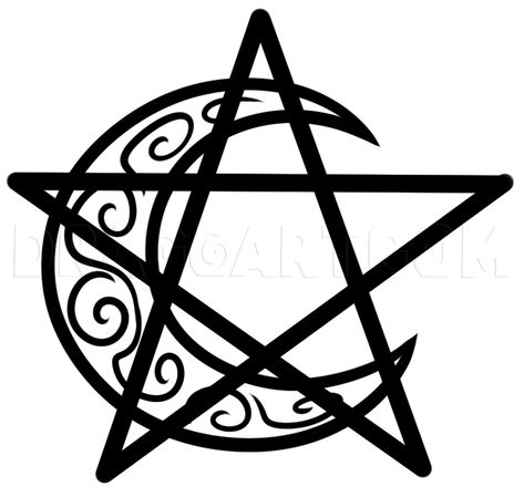 How To Draw A Pagan Star, Step by Step, Drawing Guide, by Dawn - DragoArt Pagan Star Tattoo, Pagan Tattoos, Pagan Star, Pagan Tattoo, File Ideas, Pagan Art, Star Tattoo, Drawing Guide, Wiccan Spells